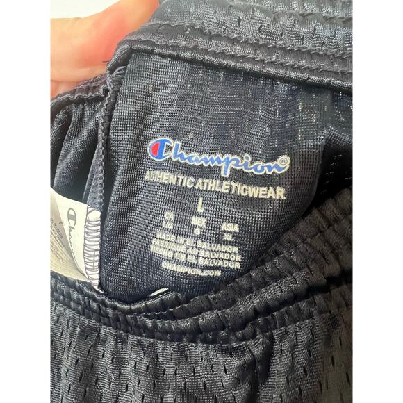 Champion Men's Navy Blue Athletic Casual Mesh Shorts 100% Polyester Size Large - Picture 4 of 11